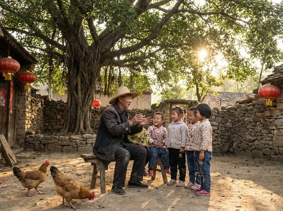 老人在大榕树下给孩子们讲故事 - 有人有片资源吗在线观看 乡村记忆